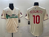 Men's Philadelphia Phillies #10 J.T. Realmuto Cream Phanatic Limited Stitched Jersey,baseball caps,new era cap wholesale,wholesale hats